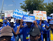 DA members march to Luthuli House.