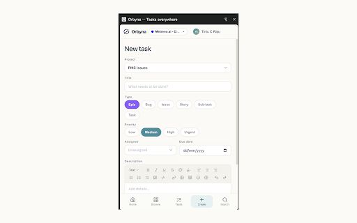 Orbyna — Tasks everywhere screenshot 1