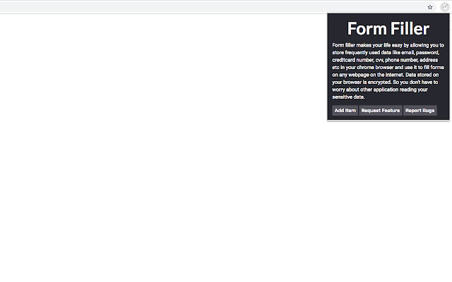 Form Filler chrome extension
