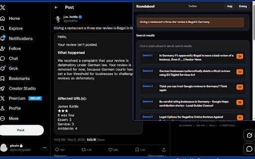 Roundabout: Identify & Verify Social Media Claims screenshot 1