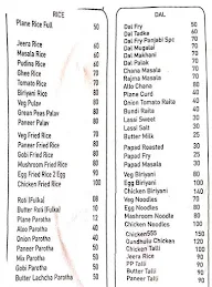 Shapana Dhaba menu 1