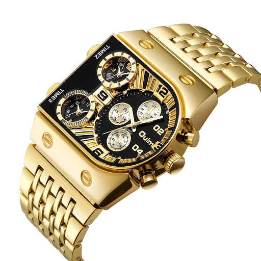 Title 4, Oulei New Mens Quartz Watch Fashion D-shaped L...