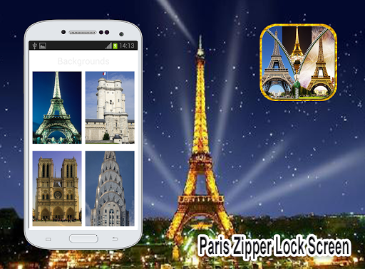 Paris Zipper Lock Screen