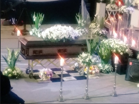 A funeral service for Akhumzi Jezile is underway.