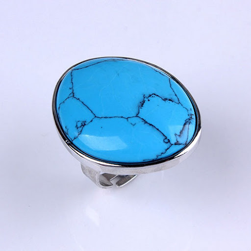 Title 5, Natural Crystal Stone Irregular Adjustable Ring...