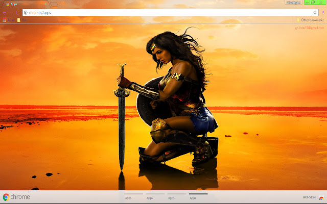 Wonder Woman  Ultra HD 1366x768 chrome extension