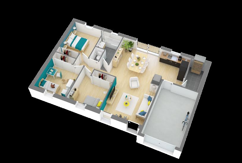  Vente Terrain + Maison - Terrain : 530m² - Maison : 75m² à Vallet (44330) 