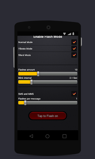 Flash Alerts on Call SMS