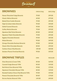 Golden Brownies menu 1