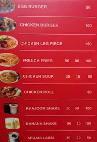 Bamyan Burger menu 1