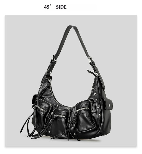 Title 10, Womens One Shoulder Punk Tassel Large Capacity...