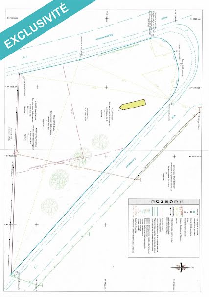 Vente terrain  2700 m² à Bruc-sur-Aff (35550), 35 000 €