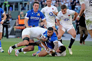 Montanna Wilson Ioane of Italy in action during the Six Nations 2024 match against England at Stadio Olimpico on February 03, 2024 in Rome, Italy.