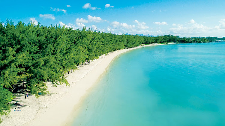 Spectacular: an aerial view of Mont Choisy beach. Picture: SUPPLIED/PAM GOLDING PROPERTIES