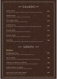 Bombay Earth menu 1