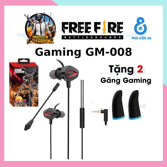 Tai Nghe Có Dây Gaming Gm - 008 Tai Nghe Gaming Có Mic Rời Cho Game Thủ Chuyên Nghiệp Chơi Game Pc Và Mobie Dây Dù Jack L