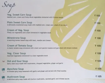 Blue Lagoons menu 