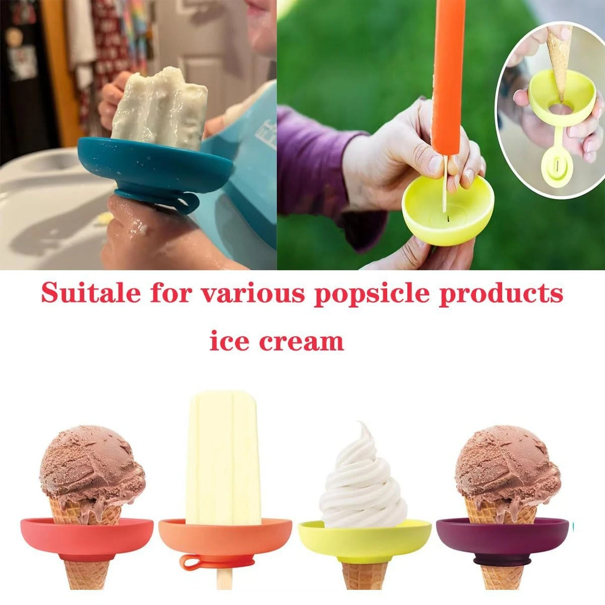Title 2, Childrens ice cream rack with anti-drip design...