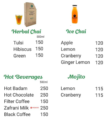 Chai Kings menu 