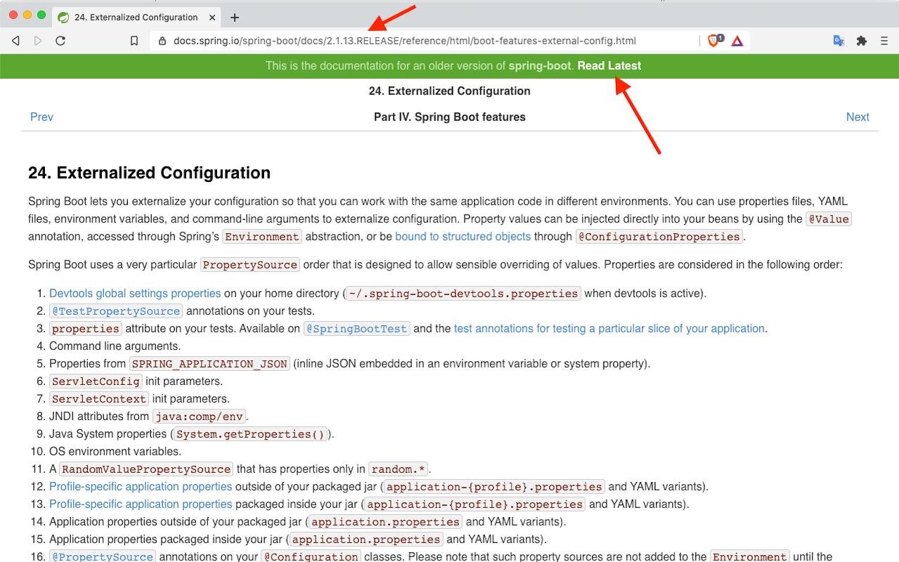 Spring Docs Read Latest Extension Preview image 1