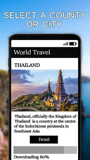 World Travel  Tour Mobile Map Plus Locations
