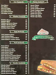 Chennai Sandwich menu 1