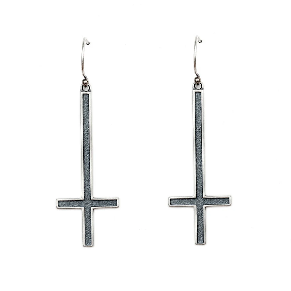 S925 Sterling Silver Gotik Naušnice Krst. Izrazite svoj jedinstveni stil ovim elegantnim i izdržljivim naušnicama, savršenim za svaku priliku.