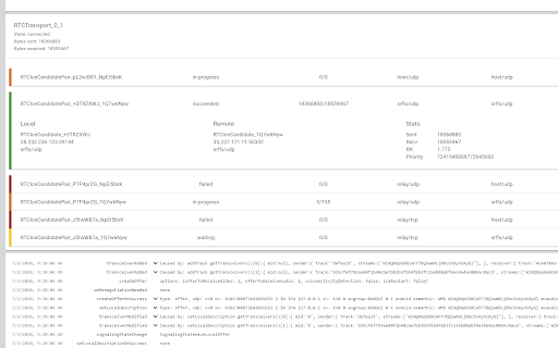 analyzeRTC - visualize webrtc-internals