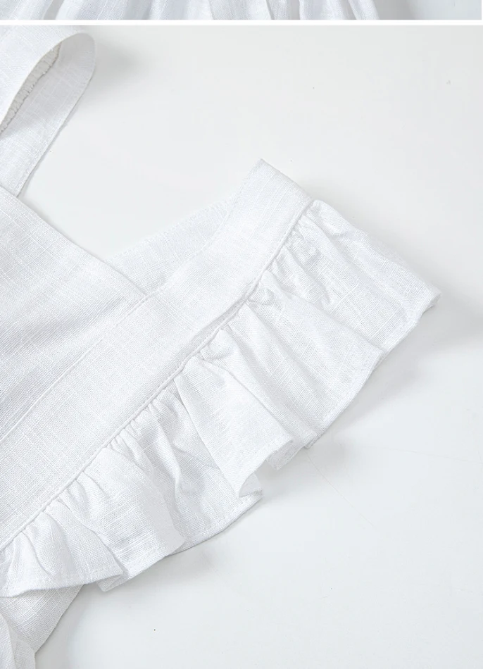 Robe brodée à oreilles en bois et nœud papillon en coton et lin pour filles, idéale pour un look charmant et décontracté.