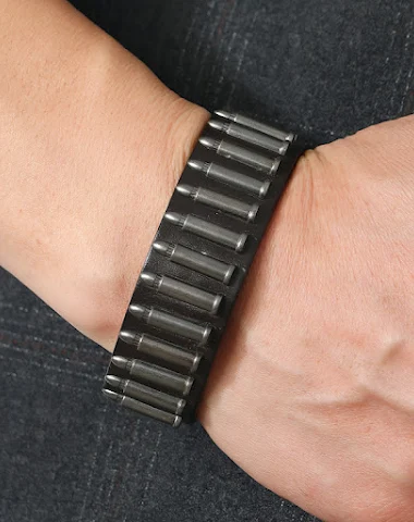Heren leren legering armband met ko - 3