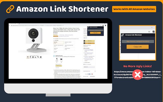 Amazon Link Shortener chrome extension
