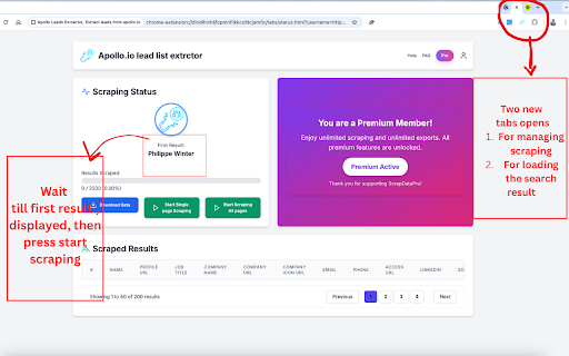 Apollo Scraper - Extract leads from Apollo screenshot 3