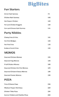 BigBites menu 1