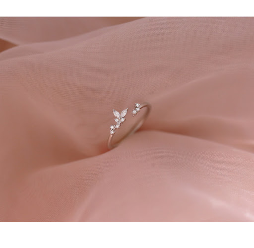 Title 7, Silver Plated Ring Butterfly Fine Knuckle Ring ...