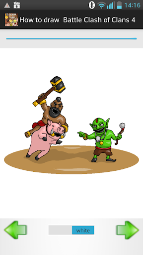 Рисовать Clash of Clans битва