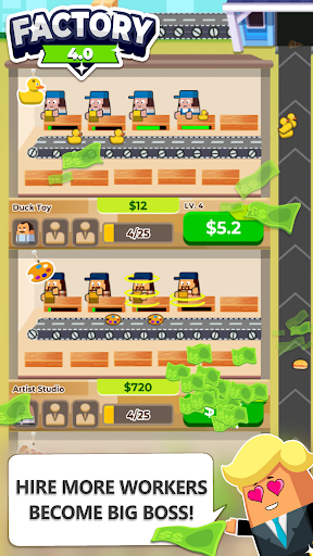 Code Triche Factory 4.0 - The Idle Tycoon Game APK MOD (Astuce) screenshots 2
