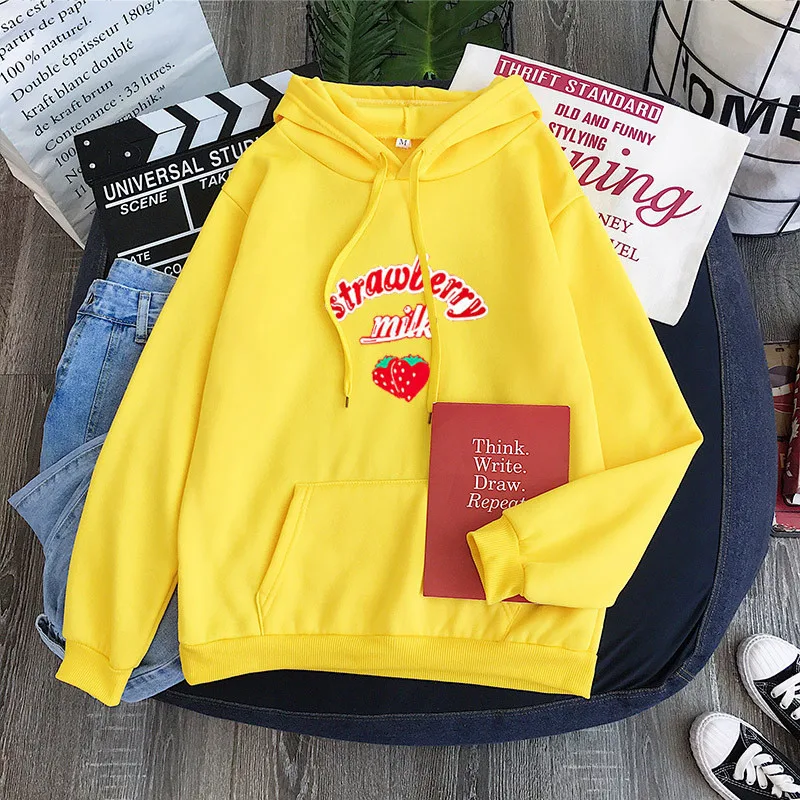 Title 6, Sweat-shirt graphique Harajuku Strawberry Milk,...