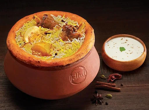 Claypot Kolkata Mutton Biryani (Less Spicy)