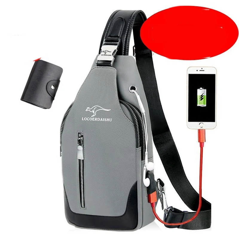 Bolsa de peito Oxford, transversal de ombro única. Conforto e segurança para uso diário, viagens e atividades ao ar livre.