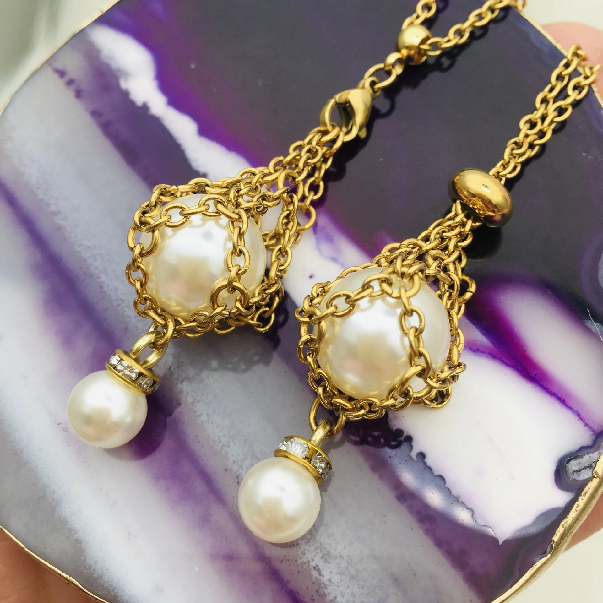 Title 21, Colar DIY com pingente de cristal e bolsa de re...