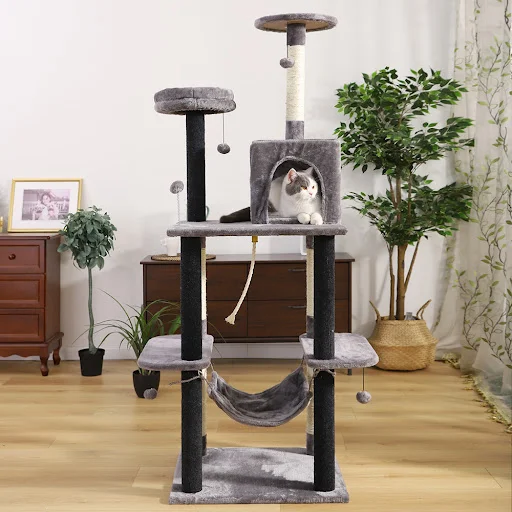 9 Kinds Domestic Delivery Cat Tree House Tower Condo Cat Scratching Post for Indoor Kitten Jumping Toy with Ladder Playi