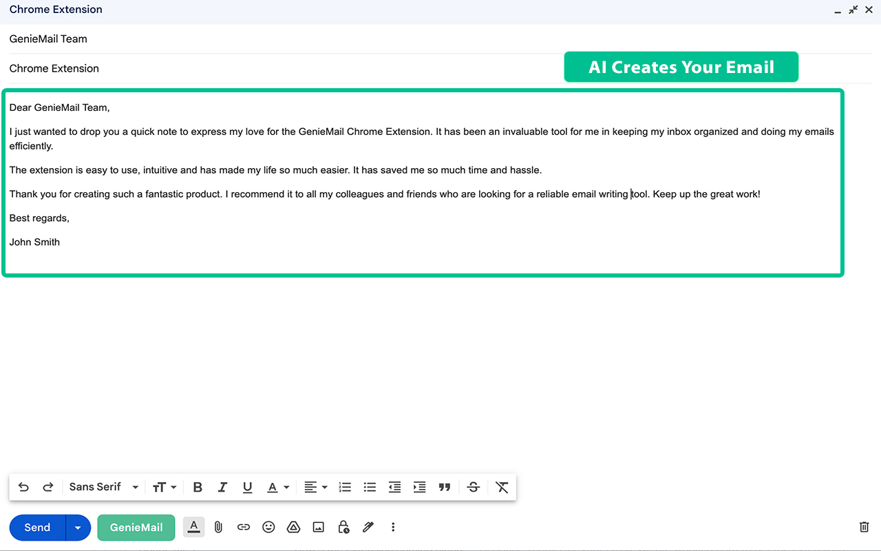 GenieMail - ChatGPT for Gmail Preview image 3