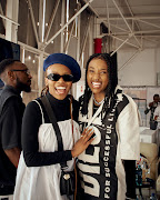 Beaming couple Ellen Tshabane with her fiancée Karabo Poppy Moletsane.