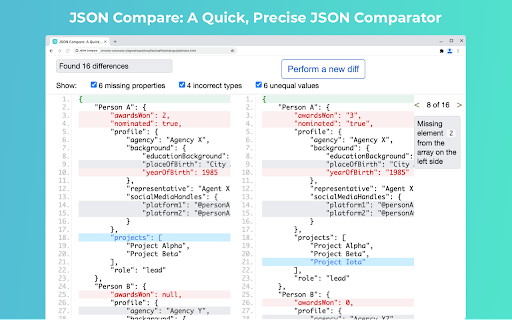 JSON Compare