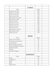 Bambir Express menu 2