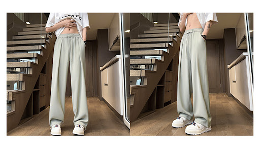 Title 6, Cool Feeling Ice Silk Leggings, Drooping Straig...