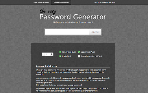 easy Password Generator