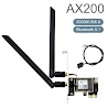 Intel Ax200, M.2 To Pcie, Bộ Thu Sóng Wifi 2.4G Và 5G, Chuẩn Wifi 6, Tốc Độ Gigabit 3000M, Kết Nối Bluetooth 5.2