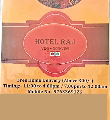 Hotel Raj Veg And Non-Veg menu 