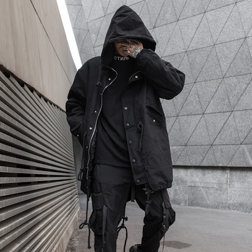 Title 5, Mens Mid-length Anorak Loose Casual Dark Natio...